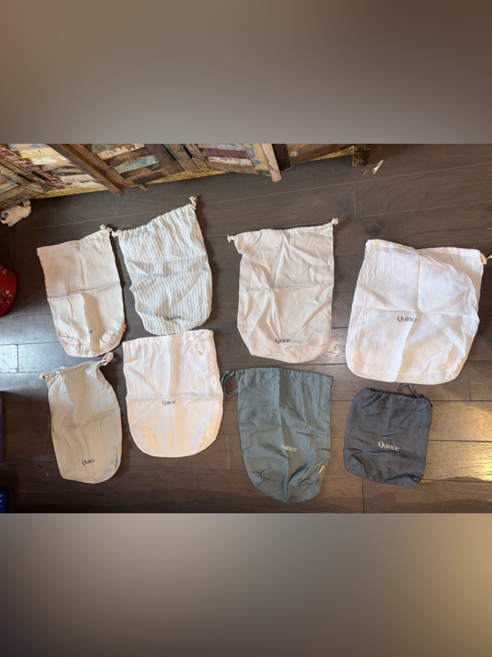 ♠️ Bundle of  8 Quince  Drawstring Storage Bags